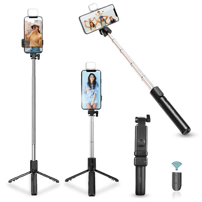 Selfie Stick with Tripod + Bluetooth