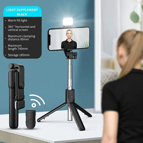 Selfie Stick with Tripod + Bluetooth
