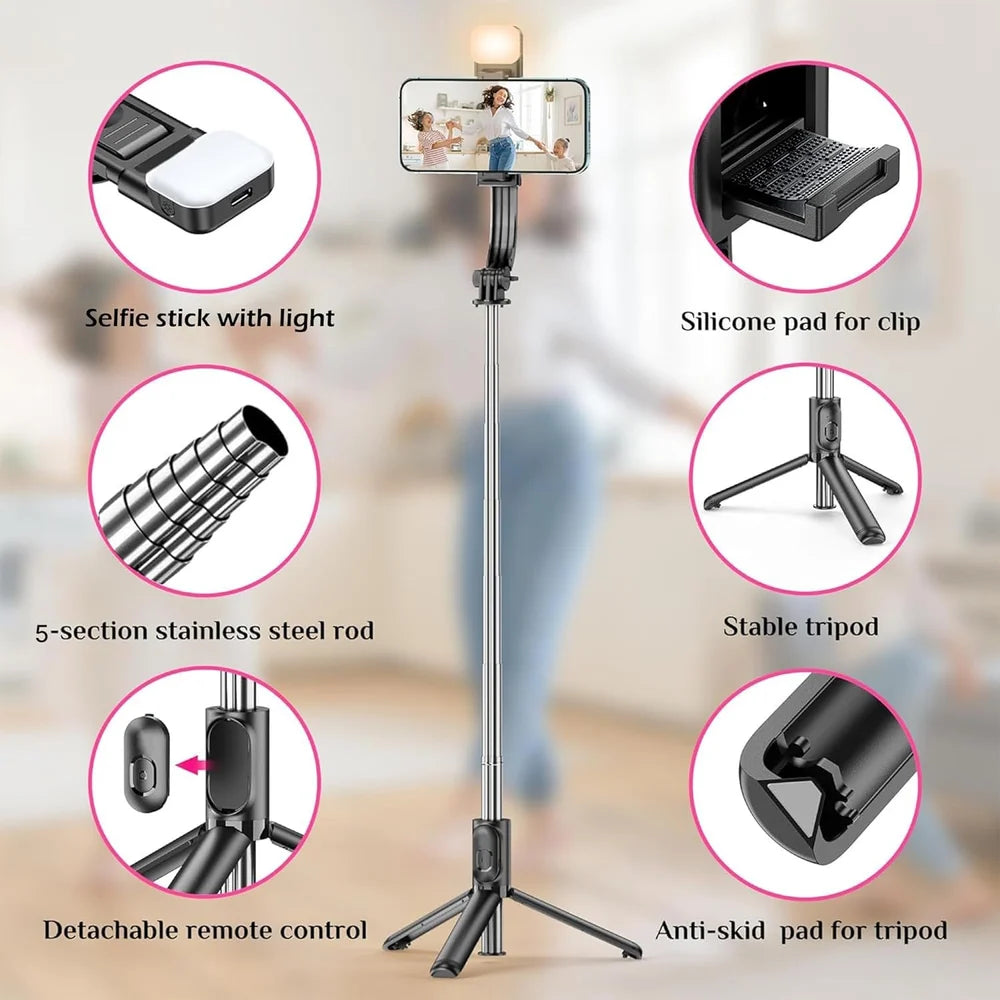 Selfie Stick with Tripod + Bluetooth