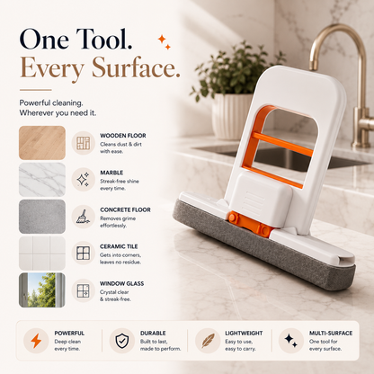 Mini Squeeze Mop - Self-Squeeze Desktop Cleaner