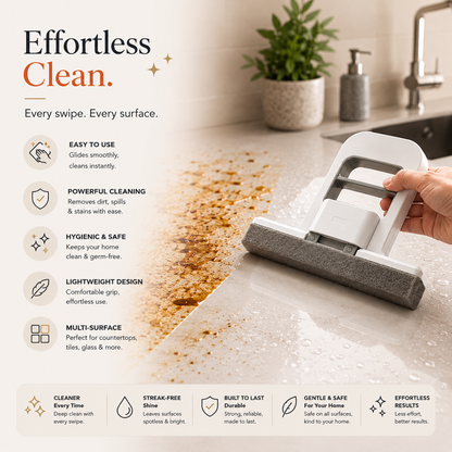 Mini Squeeze Mop - Self-Squeeze Desktop Cleaner