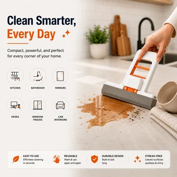 Mini Squeeze Mop - Self-Squeeze Desktop Cleaner