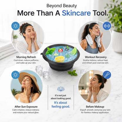 Face Bowl for Ice with Built in Ice Tray