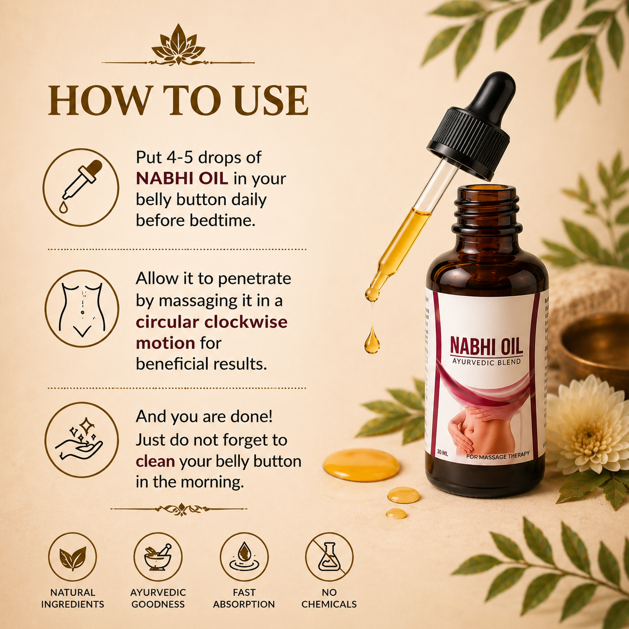 Nabhi (Navel) Therapy Oil