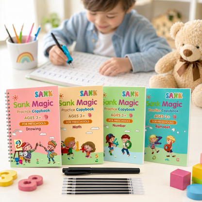 Sank Magic Book | 4 Book | 1 Pen | 1 Grip | 10 Refill