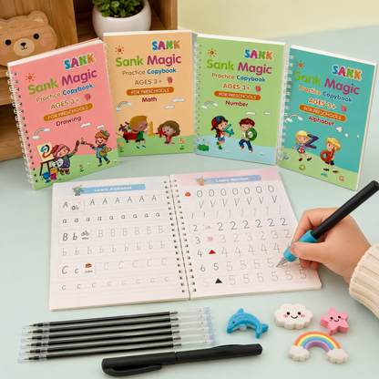 Sank Magic Book | 4 Book | 1 Pen | 1 Grip | 10 Refill