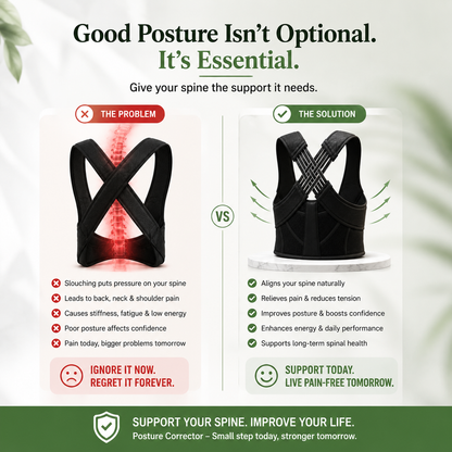 Posture Corrector | Free Size | Back Straight And Shoulder Support Belt