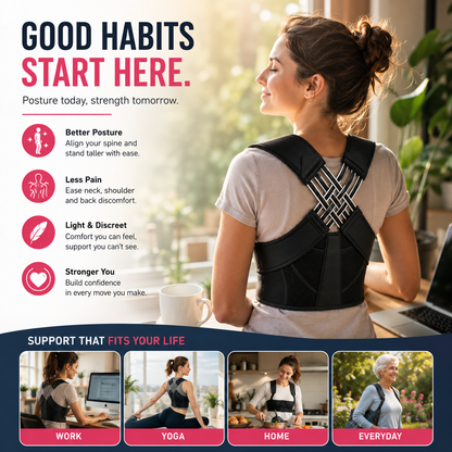 Posture Corrector | Free Size | Back Straight And Shoulder Support Belt