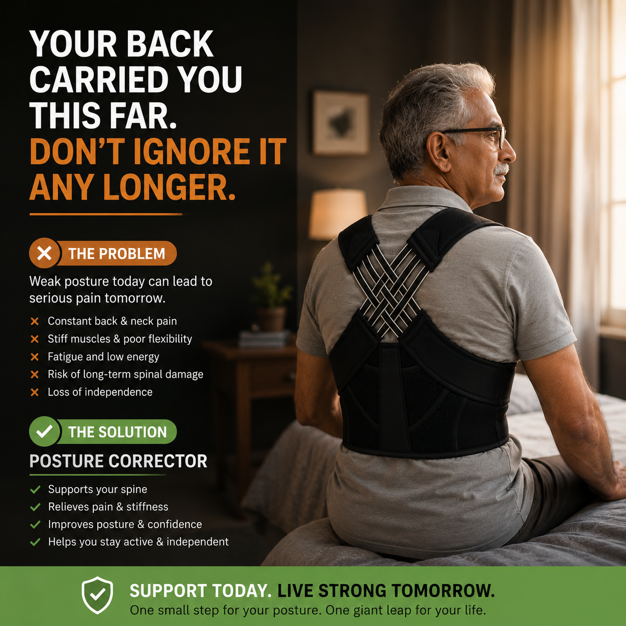 Posture Corrector | Free Size | Back Straight And Shoulder Support Belt