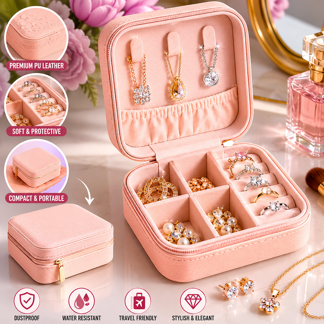Small Portable Jewelry Bag