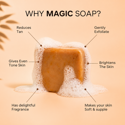 Handmade Magic Soaps For Skin Glow and Tan remover (pack of 2)