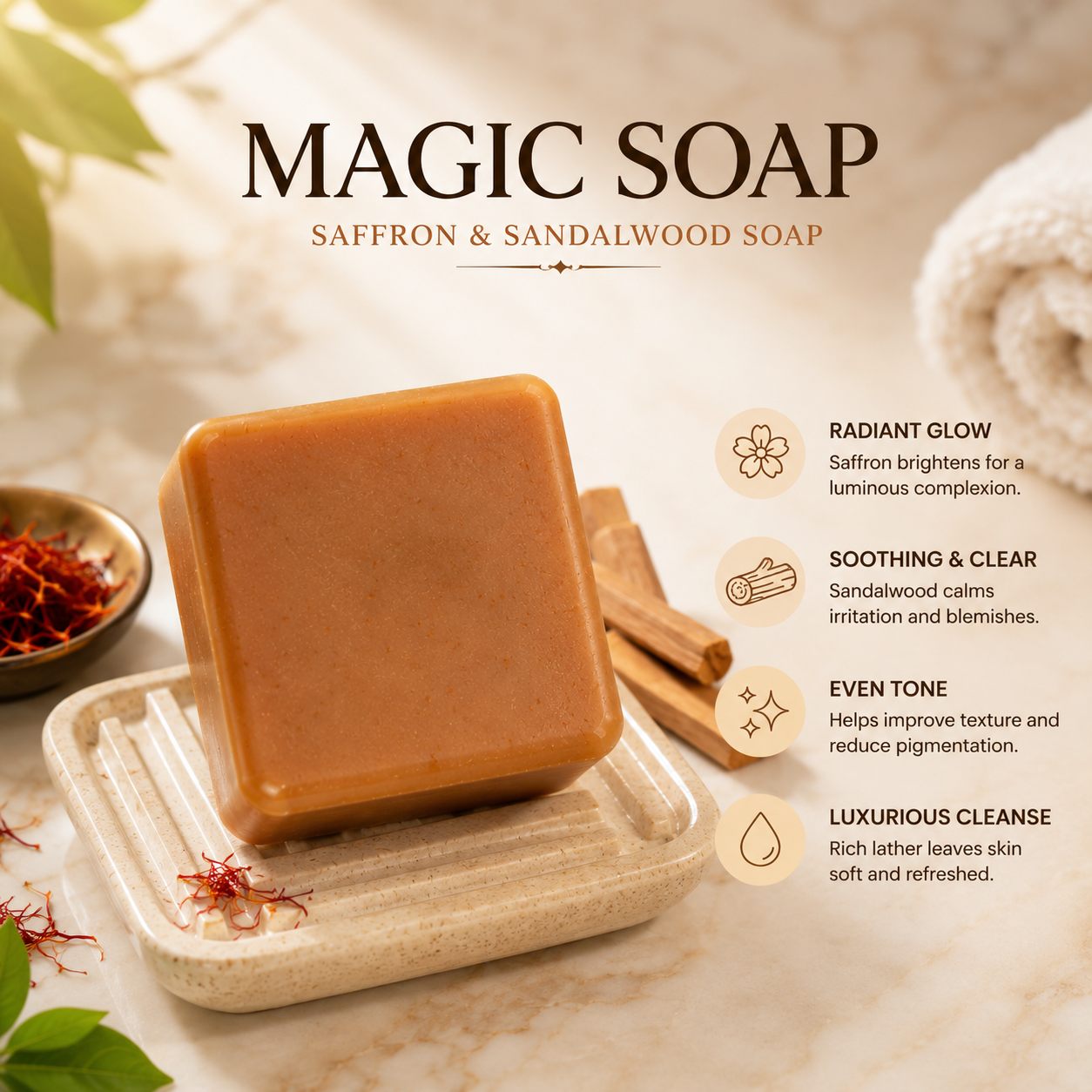 Handmade Magic Soaps For Skin Glow and Tan remover (pack of 2)