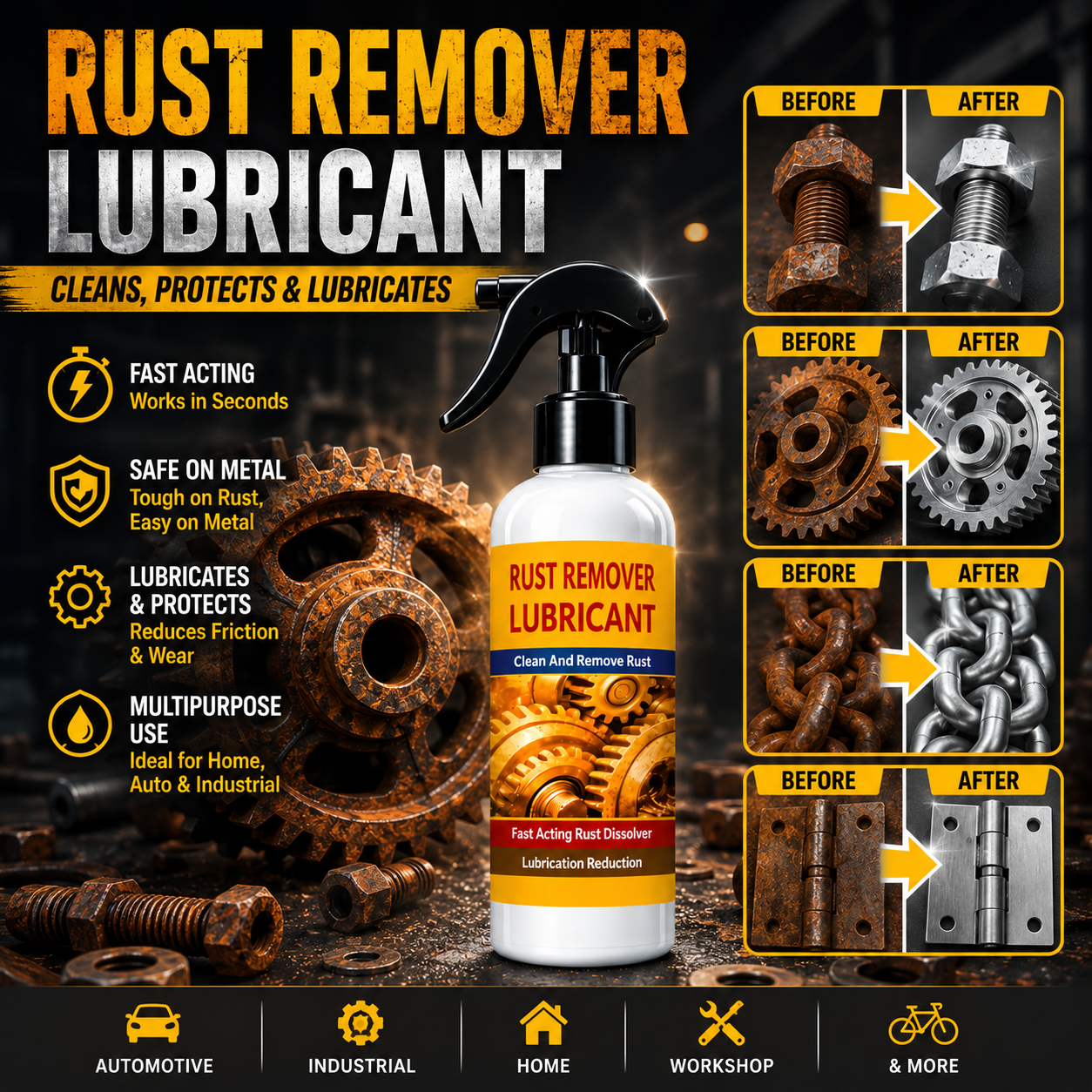 Rust Remover Lubricant (Pack of 2)