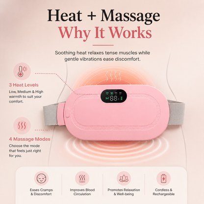 Portable Heating Pad & Massager | Period Pain Relief Device