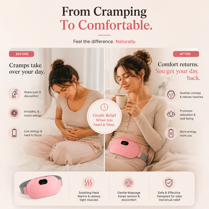 Portable Heating Pad & Massager | Period Pain Relief Device