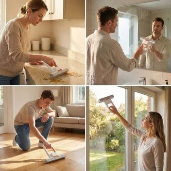 Mini Squeeze Mop - Self-Squeeze Desktop Cleaner